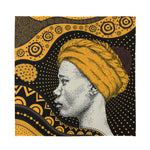 Tribal African Girl Print Silk Bandana