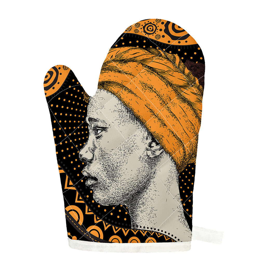 Tribal African Girl Print Single Oven Mitt