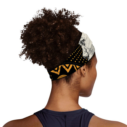 Tribal African Girl Print Sports Headband