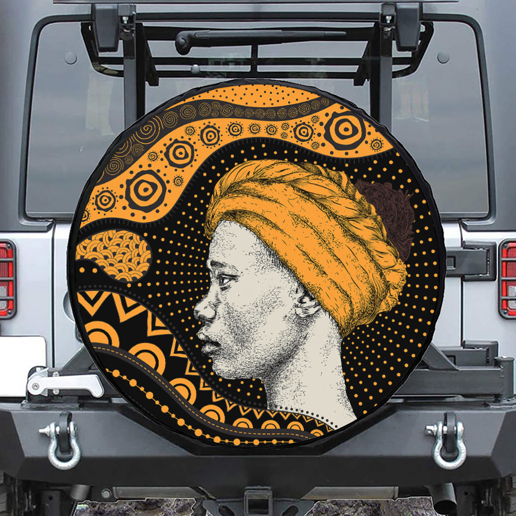 Tribal African Girl Print Tire Cover