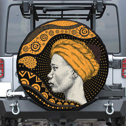 Tribal African Girl Print Tire Cover