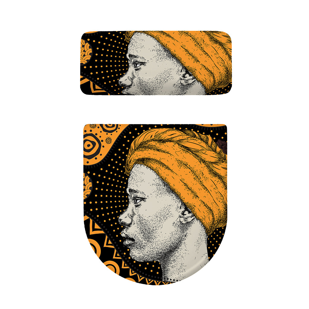 Tribal African Girl Print Toilet Lid And Tank Cover Set