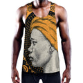 Tribal African Girl Print Men's Workout Tank Top