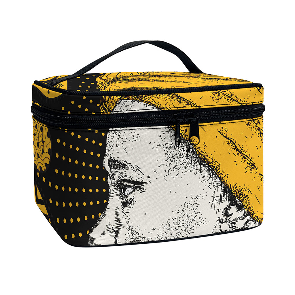 Tribal African Girl Print Travel Makeup Bag