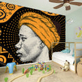 Tribal African Girl Print Wall Sticker