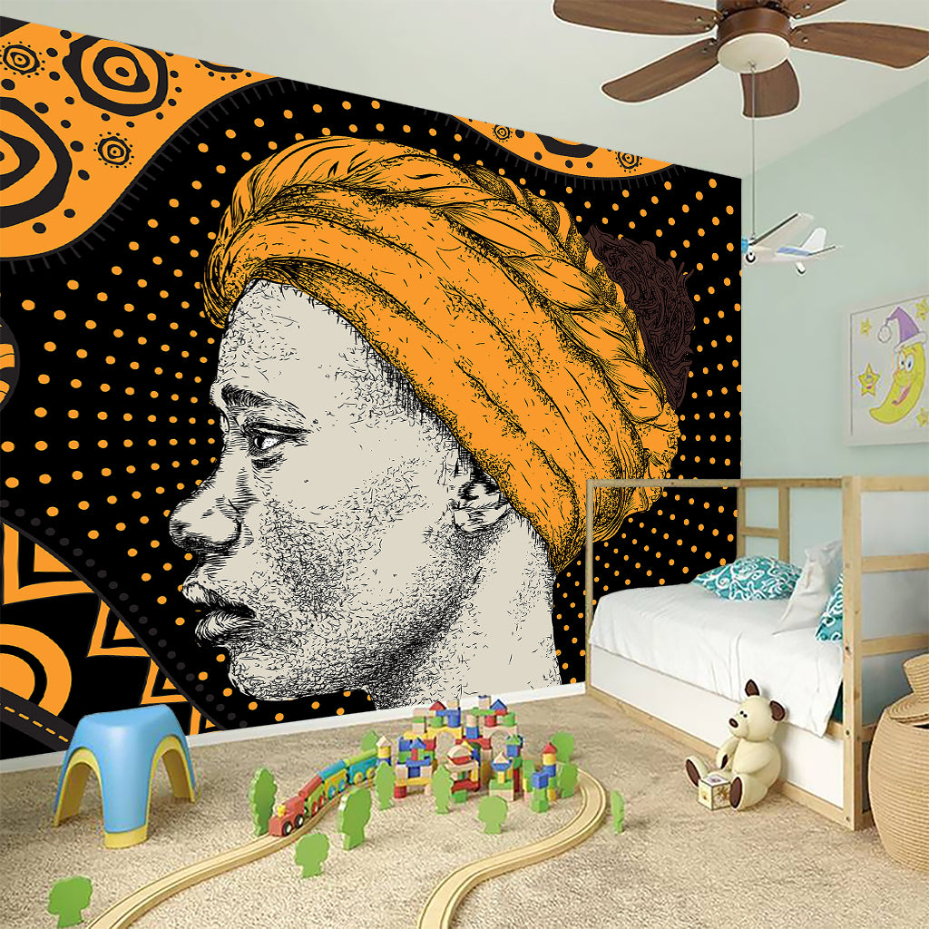Tribal African Girl Print Wall Sticker