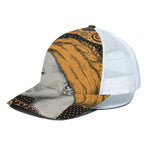 Tribal African Girl Print White Mesh Trucker Cap