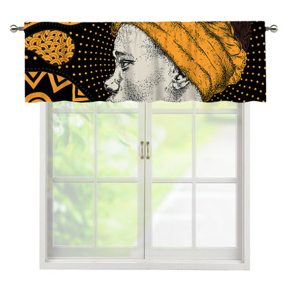 Tribal African Girl Print Window Valance