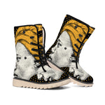 Tribal African Girl Print Winter Boots