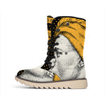 Tribal African Girl Print Winter Boots