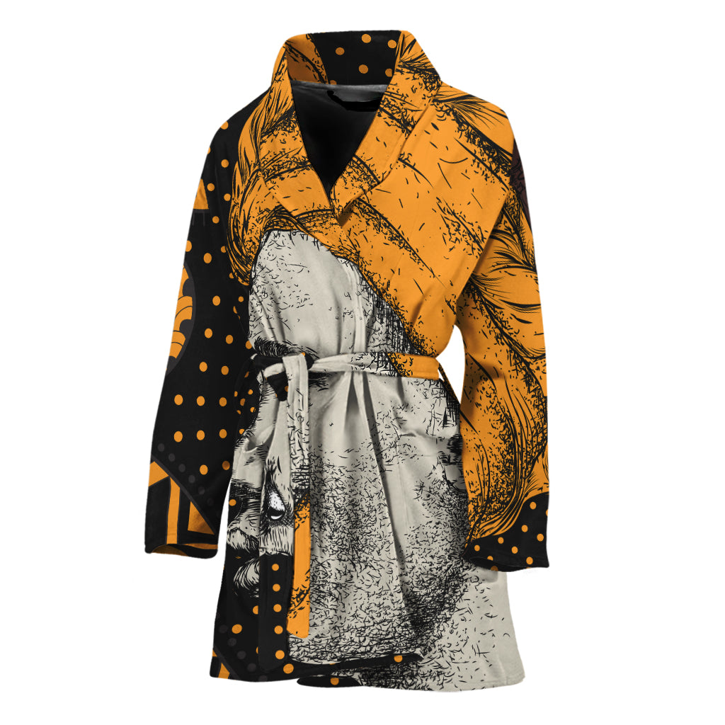 Tribal African Girl Print Women's Bathrobe