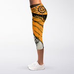 Tribal African Girl Print Women's Capri Leggings