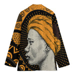 Tribal African Girl Print Women's Cotton Blazer
