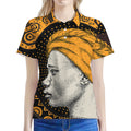 Tribal African Girl Print Women's Polo Shirt