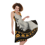 Tribal African Girl Print Women's Sleeveless Dress