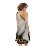 Tribal African Girl Print Women's Sleeveless Dress
