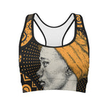 Tribal African Girl Print Women's Sports Bra