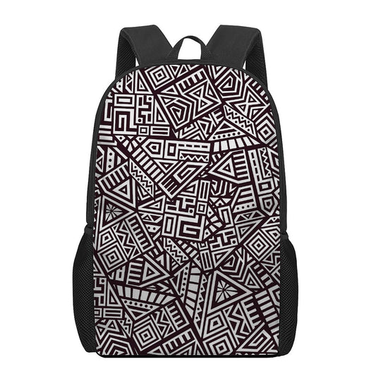 Tribal Aztec Geometric Pattern Print 17 Inch Backpack