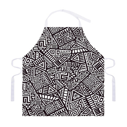 Tribal Aztec Geometric Pattern Print Adjustable Apron