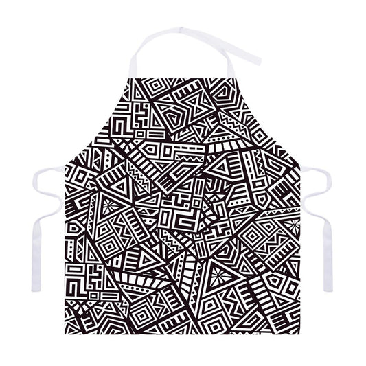 Tribal Aztec Geometric Pattern Print Adjustable Apron
