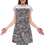 Tribal Aztec Geometric Pattern Print Adjustable Apron