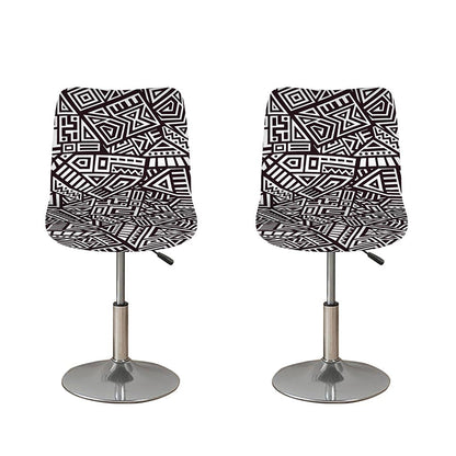 Tribal Aztec Geometric Pattern Print Bar Stool Covers