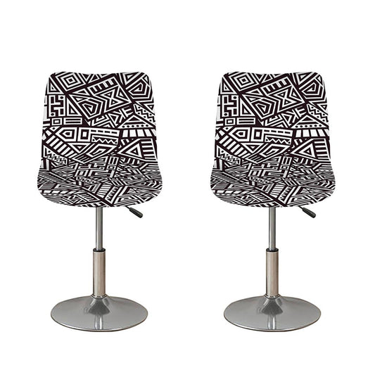 Tribal Aztec Geometric Pattern Print Bar Stool Covers