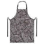 Tribal Aztec Geometric Pattern Print Bib Apron With Pocket