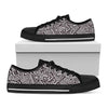 Tribal Aztec Geometric Pattern Print Black Low Top Sneakers