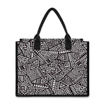 Tribal Aztec Geometric Pattern Print Canvas Tote Bag