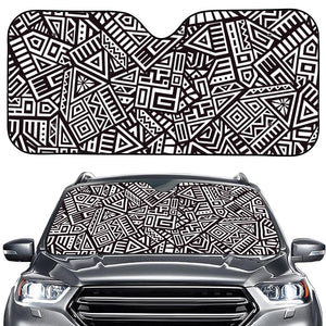 Tribal Aztec Geometric Pattern Print Car Windshield Sun Shade