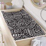 Tribal Aztec Geometric Pattern Print Changing Pad Cover