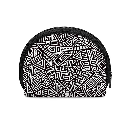 Tribal Aztec Geometric Pattern Print Coin Purse