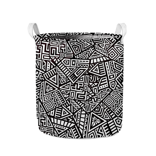 Tribal Aztec Geometric Pattern Print Collapsible Laundry Basket
