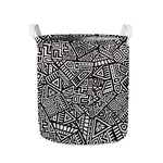 Tribal Aztec Geometric Pattern Print Collapsible Laundry Basket