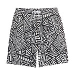 Tribal Aztec Geometric Pattern Print Cotton Shorts