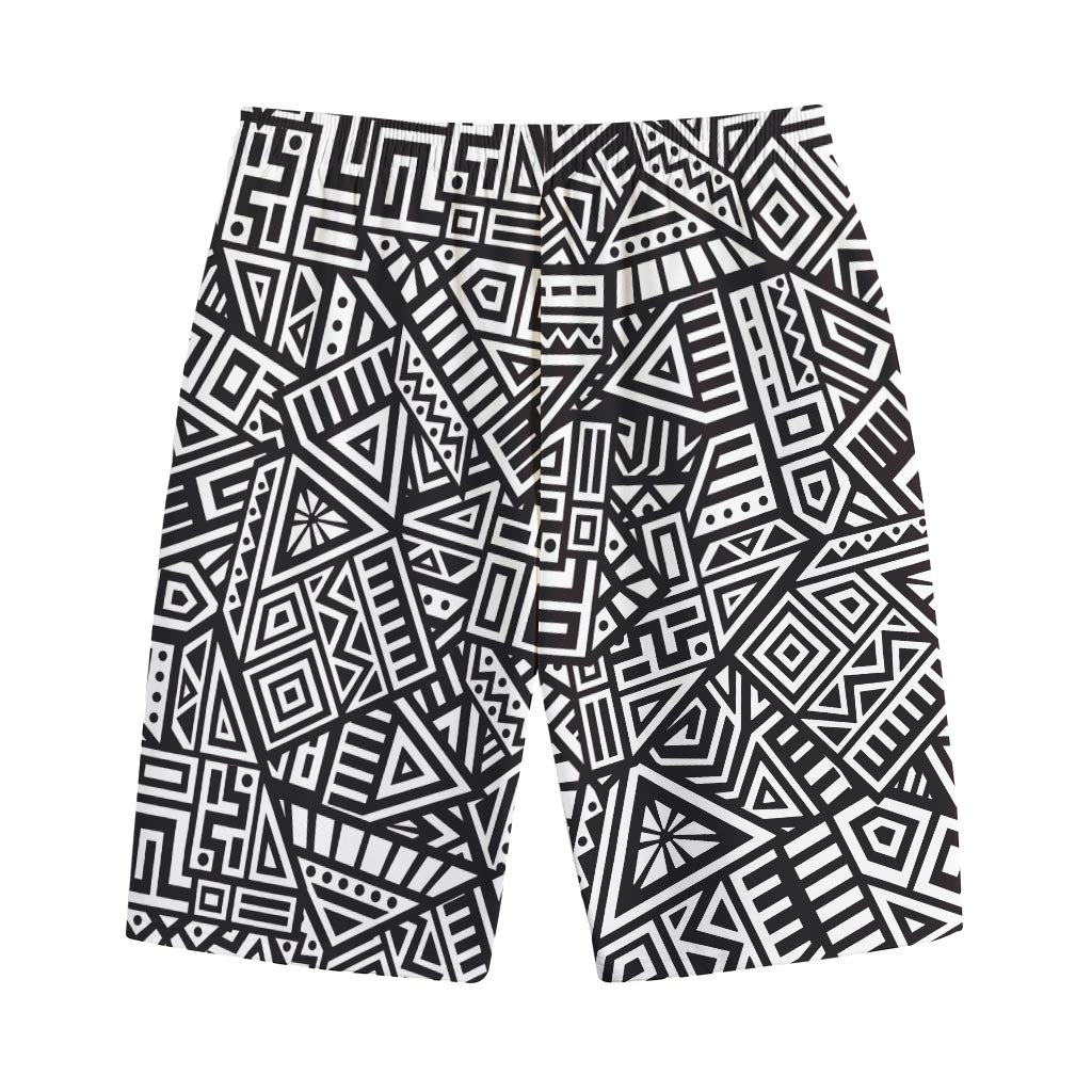 Tribal Aztec Geometric Pattern Print Cotton Shorts