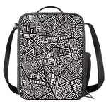 Tribal Aztec Geometric Pattern Print Crossbody Lunch Bag