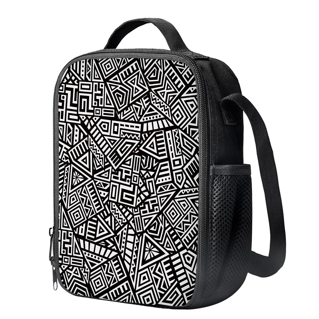 Tribal Aztec Geometric Pattern Print Crossbody Lunch Bag