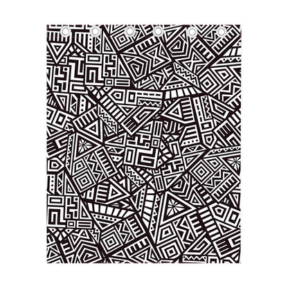 Tribal Aztec Geometric Pattern Print Curtain
