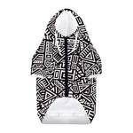 Tribal Aztec Geometric Pattern Print Dog Zip Up Hoodie