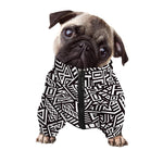 Tribal Aztec Geometric Pattern Print Dog Zip Up Jacket