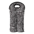 Tribal Aztec Geometric Pattern Print Double Neoprene Wine Tote