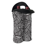 Tribal Aztec Geometric Pattern Print Double Neoprene Wine Tote