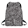 Tribal Aztec Geometric Pattern Print Drawstring Backpack