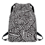 Tribal Aztec Geometric Pattern Print Drawstring Backpack