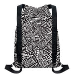 Tribal Aztec Geometric Pattern Print Drawstring Backpack