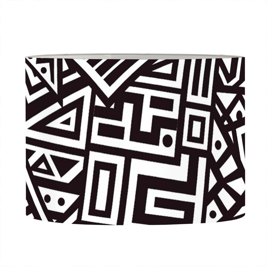 Tribal Aztec Geometric Pattern Print Drum Lamp Shade