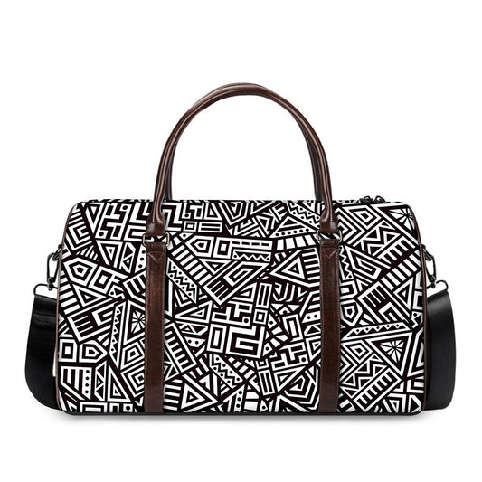 Tribal Aztec Geometric Pattern Print Duffle Bag