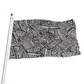 Tribal Aztec Geometric Pattern Print Flag